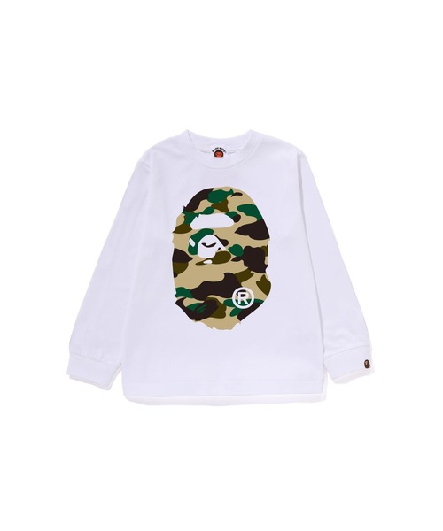 A Bathing Ape カモフラージュ柄 長袖Tシャツ A BATHING APE（アベイシングエイプ） tシャツ 1ST CAMO BIG APE HEAD