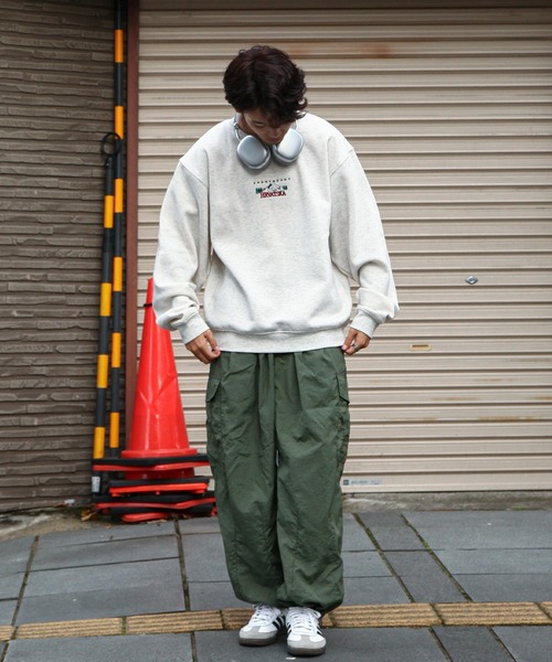 「ZIP FIVE」 スウェットカットソー MEDIUM グレー メンズ_画像9