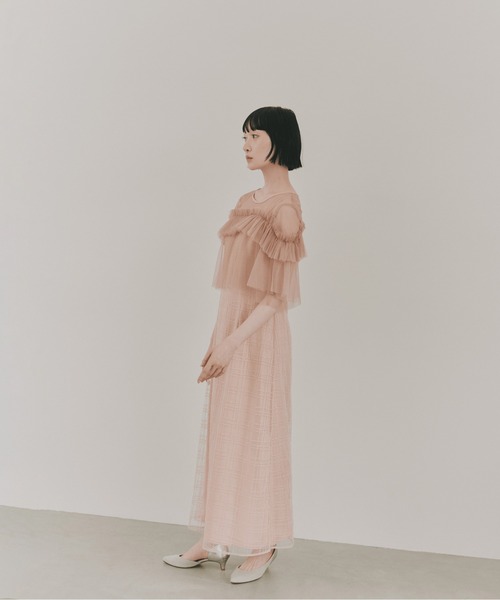 kaene（カエン） ドレス フリルチュールドッキングドレス「結婚式