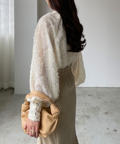 「Louere」 長袖ブラウス SMALL ブラック レディース_画像3