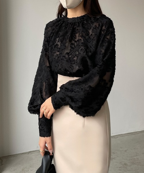 「Louere」 長袖ブラウス SMALL ブラック レディース_画像7
