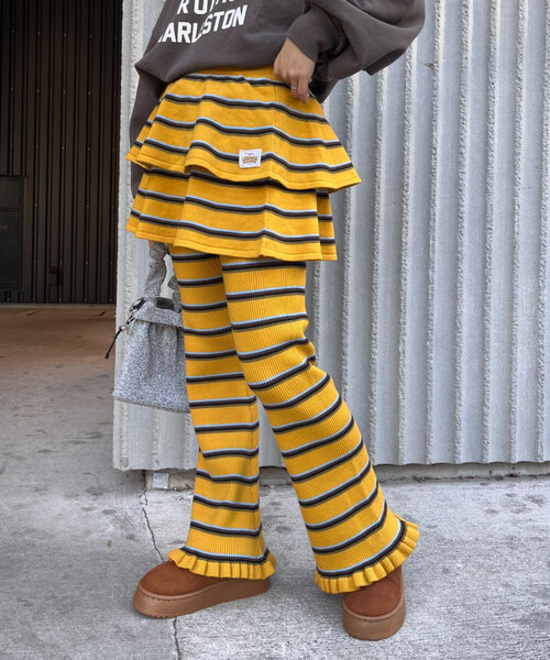 「HELLO.SANFRANCISCO」 イージーパンツ ONE SIZE ネイビー レディース_画像5