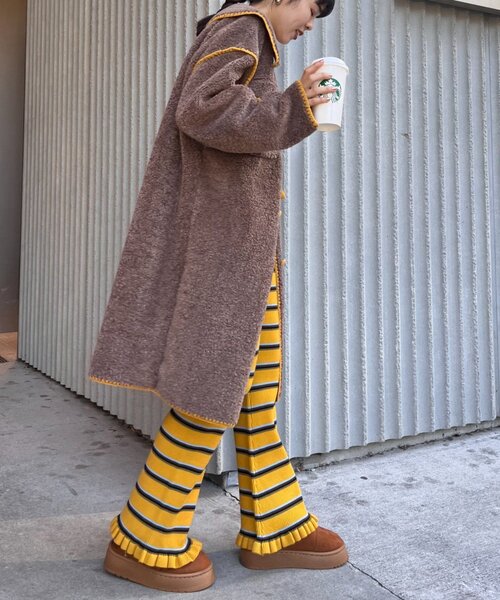 「HELLO.SANFRANCISCO」 イージーパンツ ONE SIZE ネイビー レディース_画像6