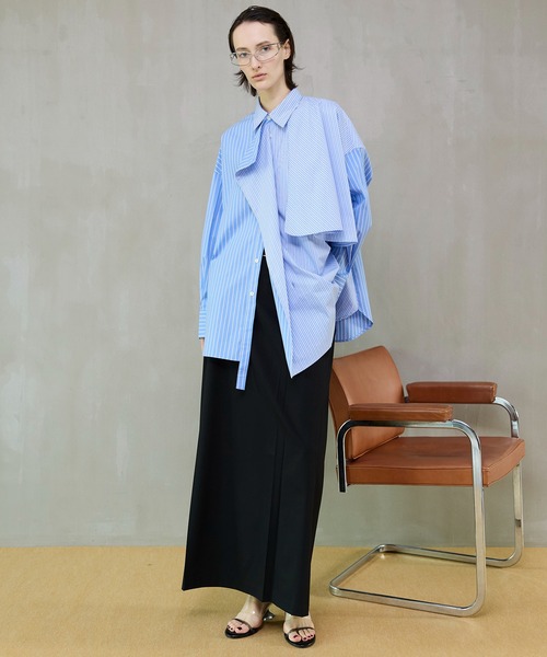 デニムスカート Sewing Tack Maxi Skirt/スーチングタックマキシスカートの画像