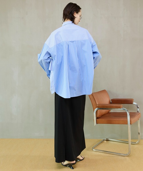 デニムスカート Sewing Tack Maxi Skirt/スーチングタックマキシスカートの画像