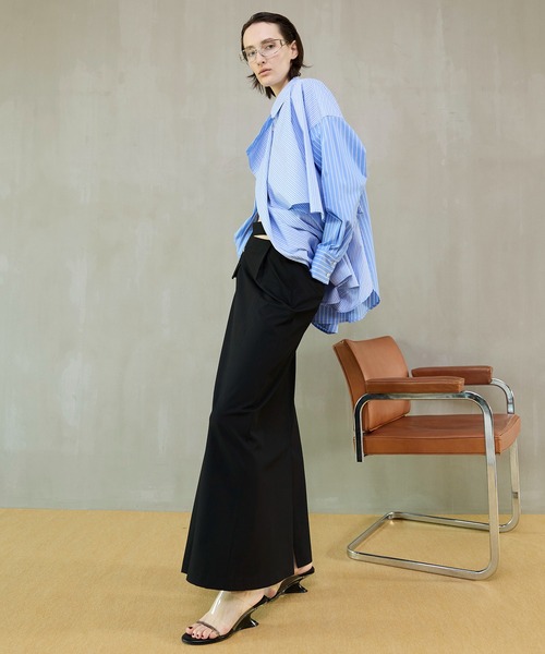 デニムスカート Sewing Tack Maxi Skirt/スーチングタックマキシスカートの画像
