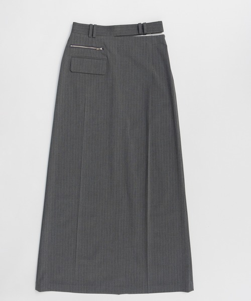 デニムスカート Sewing Tack Maxi Skirt/スーチングタックマキシスカートの画像