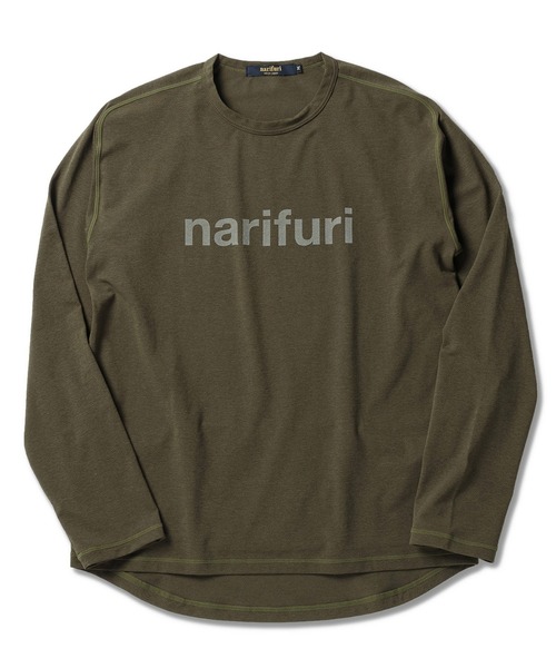 「narifuri」 長袖Tシャツ MEDIUM カーキ メンズ_画像4
