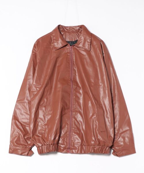 BLANC FICELLE ブルゾン アウター PUレザー ブルゾン メンズ