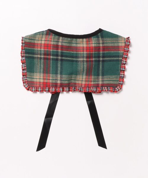 Mayree つけ襟 付け襟 「resonance」タータンチェック柄 レトロ フリル