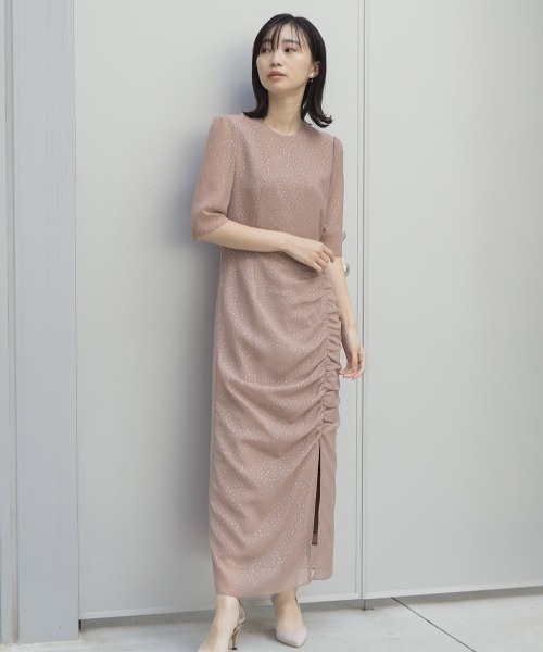 「kaene」 半袖ワンピース 38 ブラウン レディースの画像