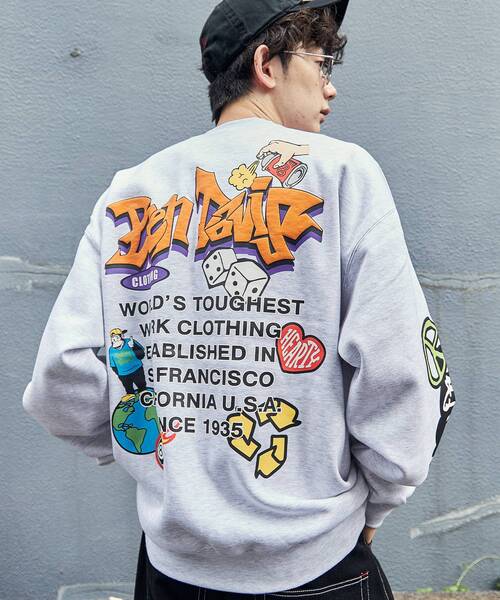 「BEN DAVIS」 スウェットカットソー LARGE ブラック メンズ_画像5