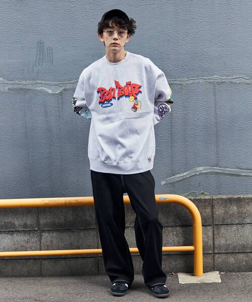 「BEN DAVIS」 スウェットカットソー LARGE ブラック メンズ_画像6