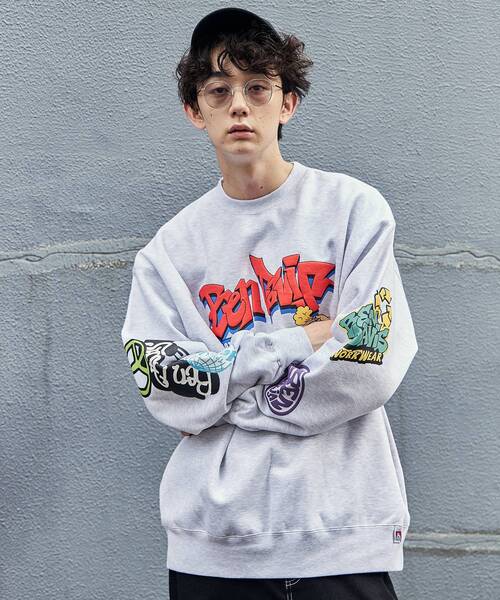 「BEN DAVIS」 スウェットカットソー LARGE ブラック メンズ_画像7