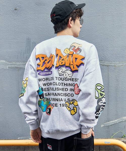 「BEN DAVIS」 スウェットカットソー LARGE ブラック メンズ_画像8