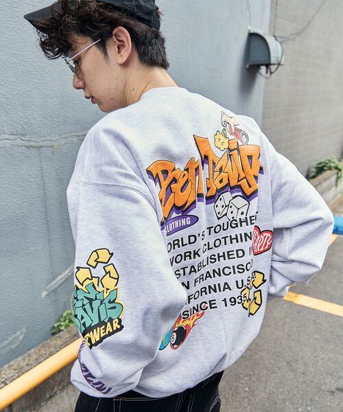 「BEN DAVIS」 スウェットカットソー LARGE ブラック メンズ_画像9