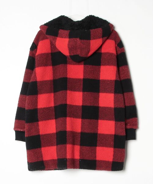 「American Eagle」 チェック柄カーディガン X-SMALL レッド レディース_画像2