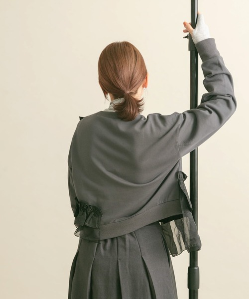 「KBF」 スウェットカットソー ONE グレー レディース_画像8