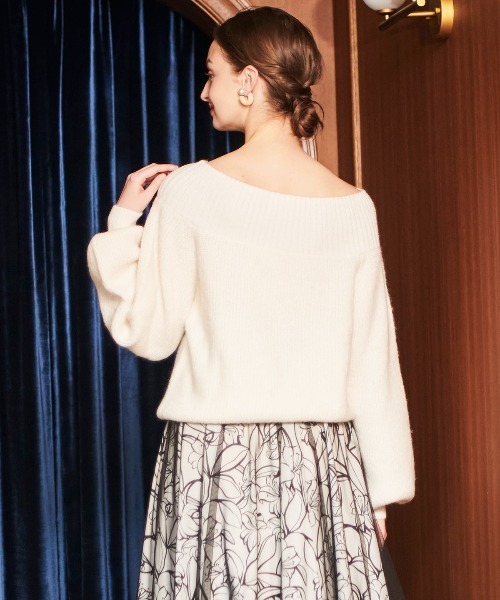 「AND COUTURE」 長袖ニット MEDIUM オフホワイト レディース_画像7