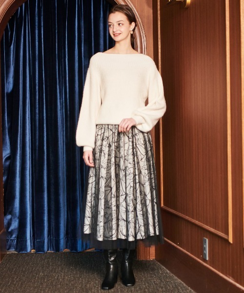 「AND COUTURE」 長袖ニット MEDIUM オフホワイト レディース_画像9