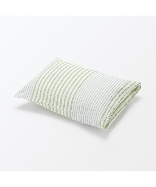 無印良品（MUJI） ベッド 寝具 綿 サッカー織 まくらカバー 50