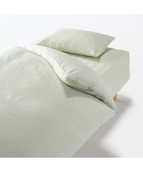 無印良品（MUJI） ベッド 寝具 綿 サッカー織 まくらカバー 50
