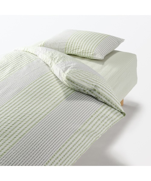 無印良品（MUJI） ベッド 寝具 綿 サッカー織 まくらカバー 50