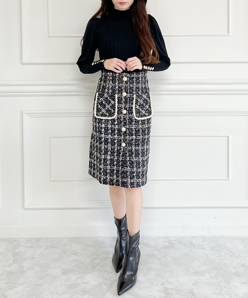 「MIIA」 スカート FREE ブラック レディース_画像3