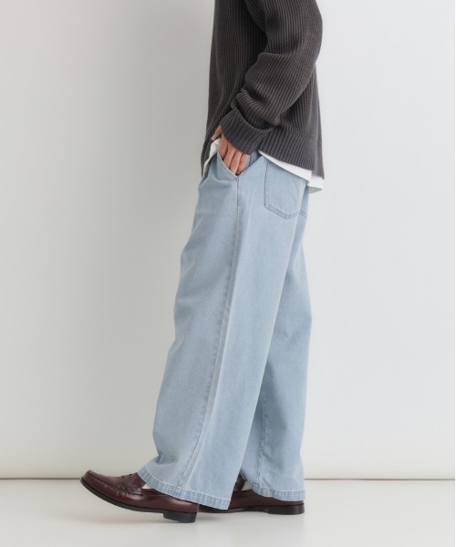 BACK NUMBER ジーンズ 「BACK NUMBER」デニムワイドスラックス