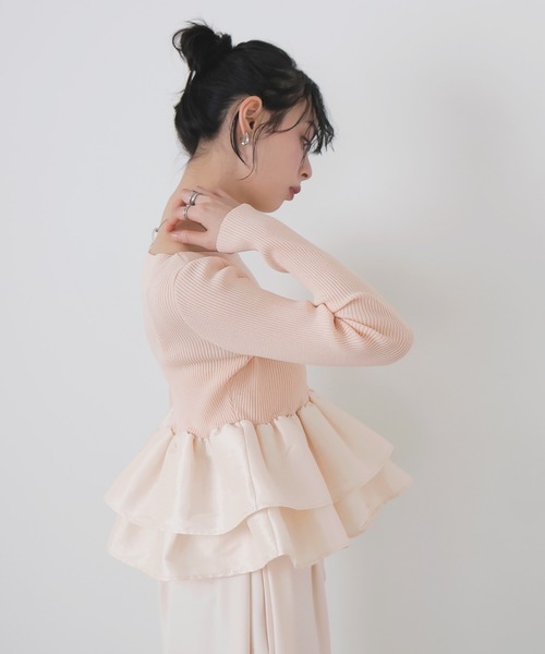 h*.様 (mayu×LIAN)シャイニーフリルニット LIAN｜【mayu * LIAN】シャイニーフリルニット | Rakuten Fashion(楽天