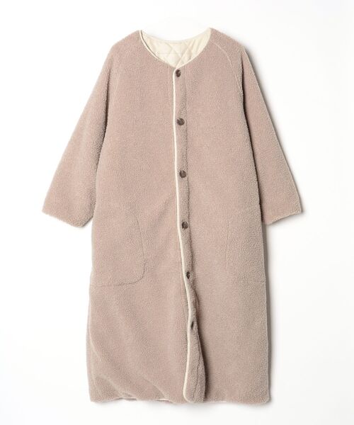 「rectangle」 ノーカラーコート FREE アイボリー レディース_画像3