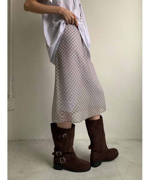 「Didot.showroom」 スカート SHORT グレー レディース_画像4