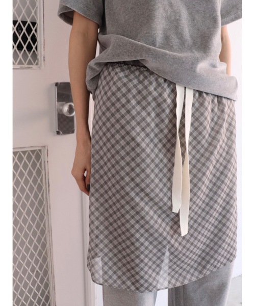 「Didot.showroom」 スカート SHORT グレー レディース_画像7