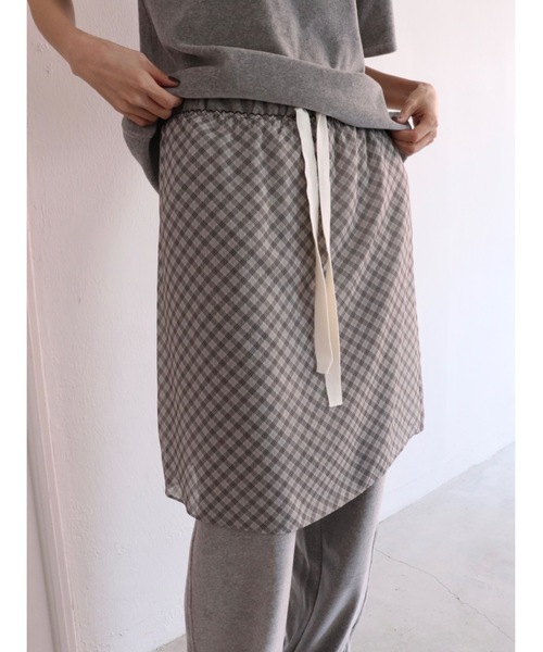 「Didot.showroom」 スカート SHORT グレー レディース_画像8