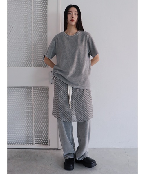 「Didot.showroom」 スカート SHORT グレー レディース_画像9