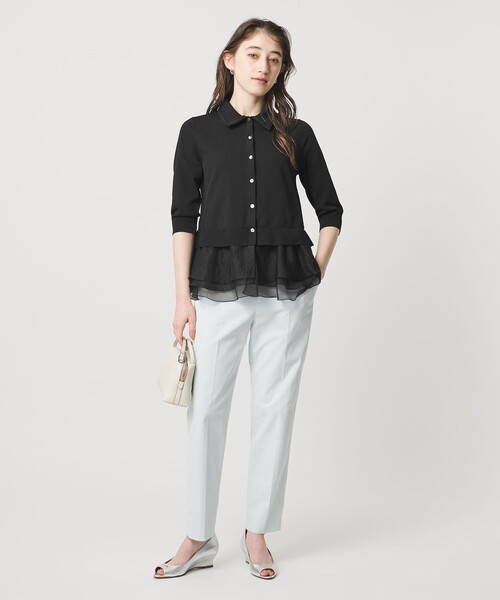 値下　united arrows ポロニット カーディガン　リブニット ポロエリ UNITED ARROWS（ユナイテッドアローズ）の「リブニット ポロエリ