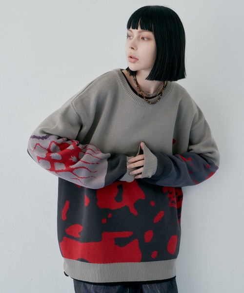 AIVER（アイバー） 長袖ニット MEDIUM ダークグレー メンズ : ZOZOTOWN 