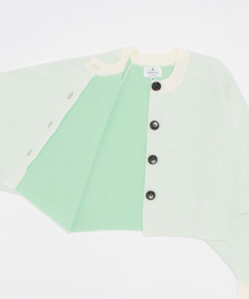 「LANVIN en Bleu」 カーディガン 38 ブルー レディース_画像3