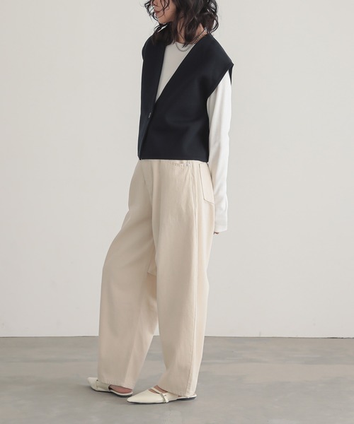 「for/c」 ベスト M ネイビー レディース_画像3