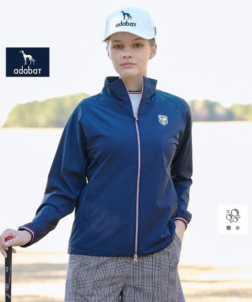 ブルゾン アウター 「ADABAT NAVY」撥水 ライトタフタジップブルゾン レディース_9
