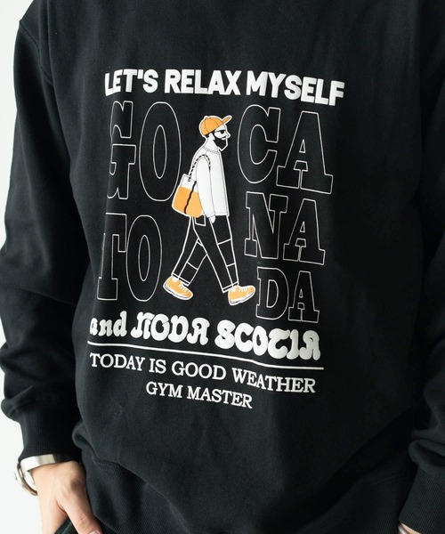 「gym master」 スウェットカットソー MEDIUM ブラック メンズ_画像5