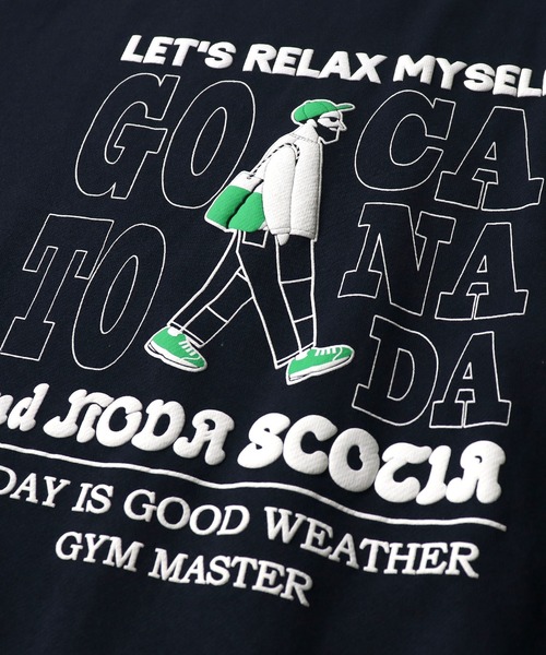 「gym master」 スウェットカットソー MEDIUM ブラック メンズ_画像9