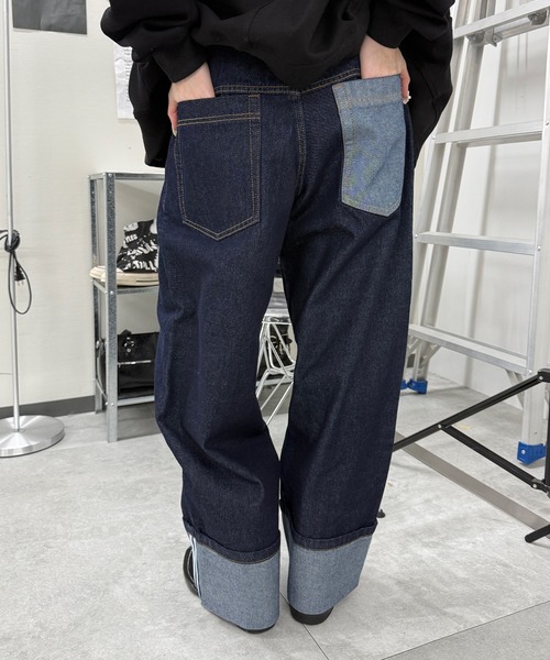 ジーンズ デニム デニムパンツ ロールアップカーブデニム レディース