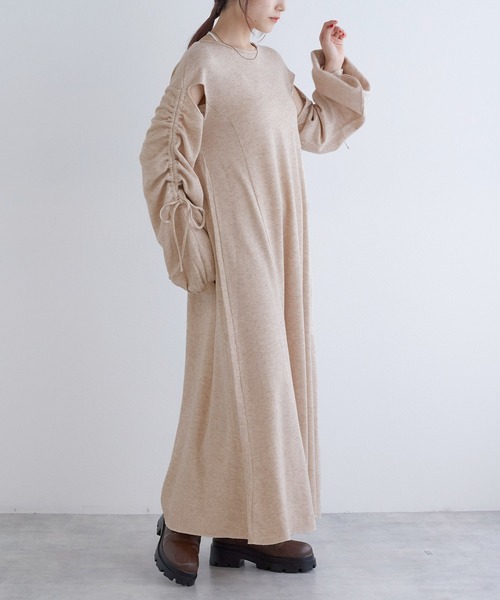 「w closet」 長袖ワンピース FREE ブルー レディース_画像5