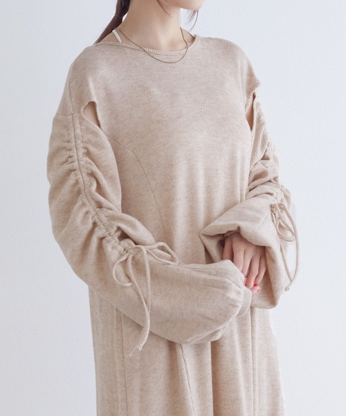 「w closet」 長袖ワンピース FREE ブルー レディース_画像7