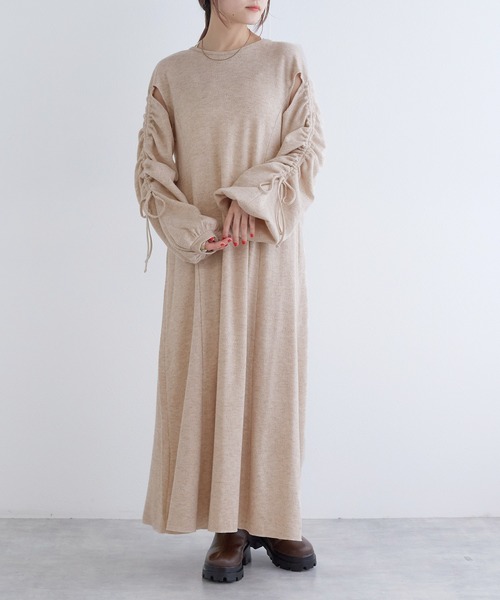 「w closet」 長袖ワンピース FREE ブルー レディース_画像9