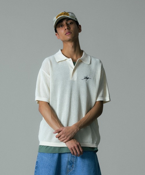 XLARGE（エクストラ ラージ） ポロシャツ MESH KNIT POLO SHIRT メンズ 