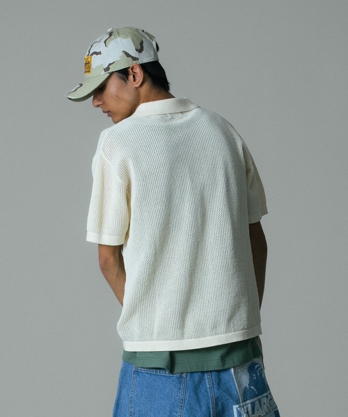 XLARGE（エクストラ ラージ） ポロシャツ 半袖 MESH KNIT POLO SHIRT