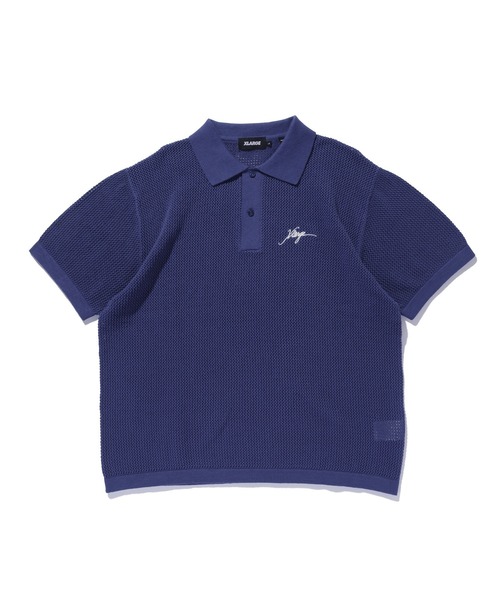 XLARGE（エクストラ ラージ） ポロシャツ 半袖 MESH KNIT POLO SHIRT