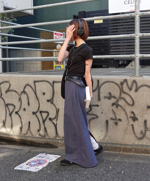 morphose スカート TEEN BOOP ロング スカート レトロチェックフィットSK : ZOZOTOWN
